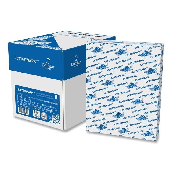 Custom Cut-Sheet Copy Paper, 92 Bright, 20lb, 8.5 x 11, White, PK500, Domtar, Mfr#: 851035